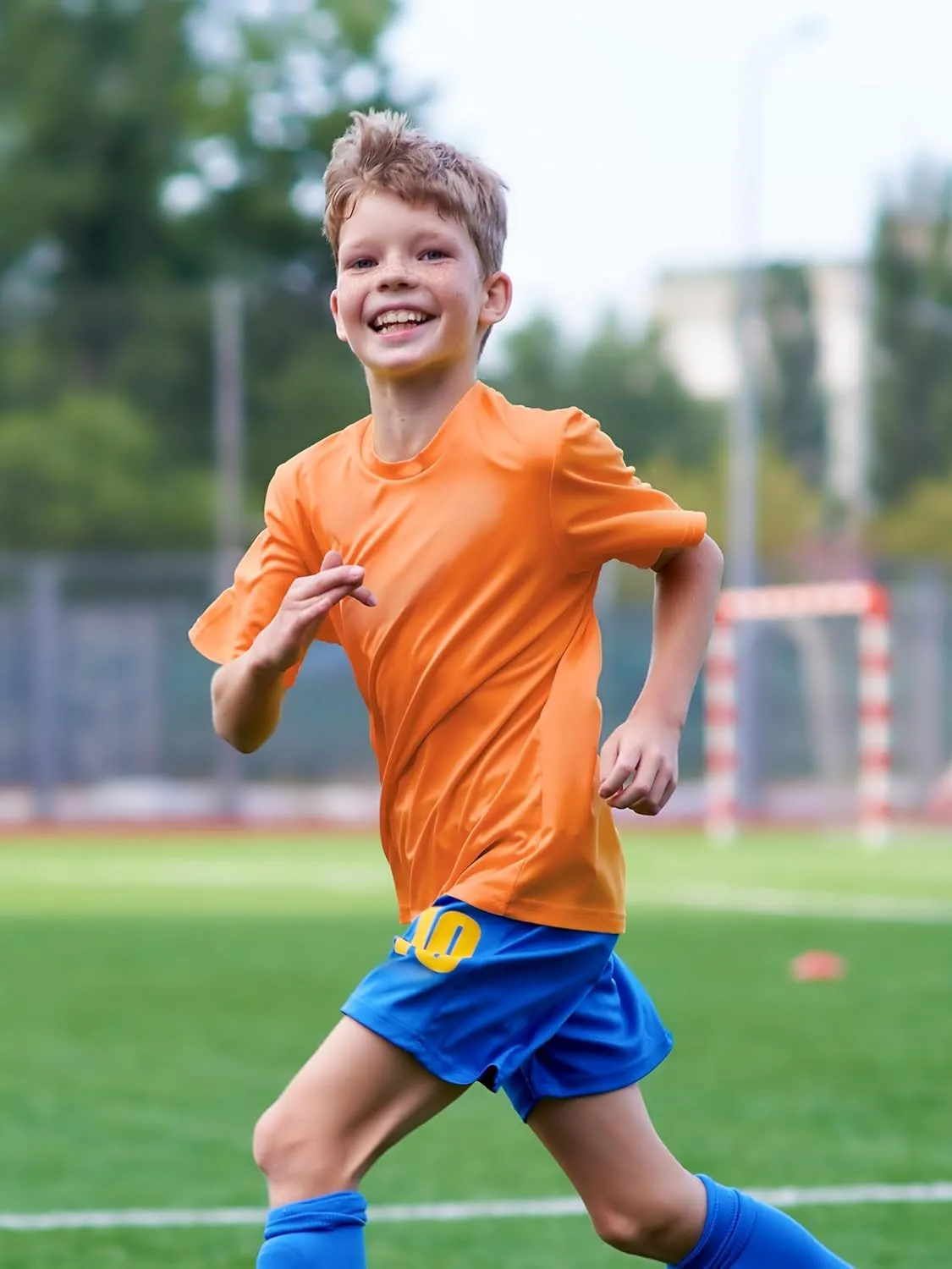 Boys Neon Shirts Dry Fit Athletic T Shirts UPF 50  Performance Cooling Shirt Short Sleeve Rash Guard Kids Top for Boys Girls