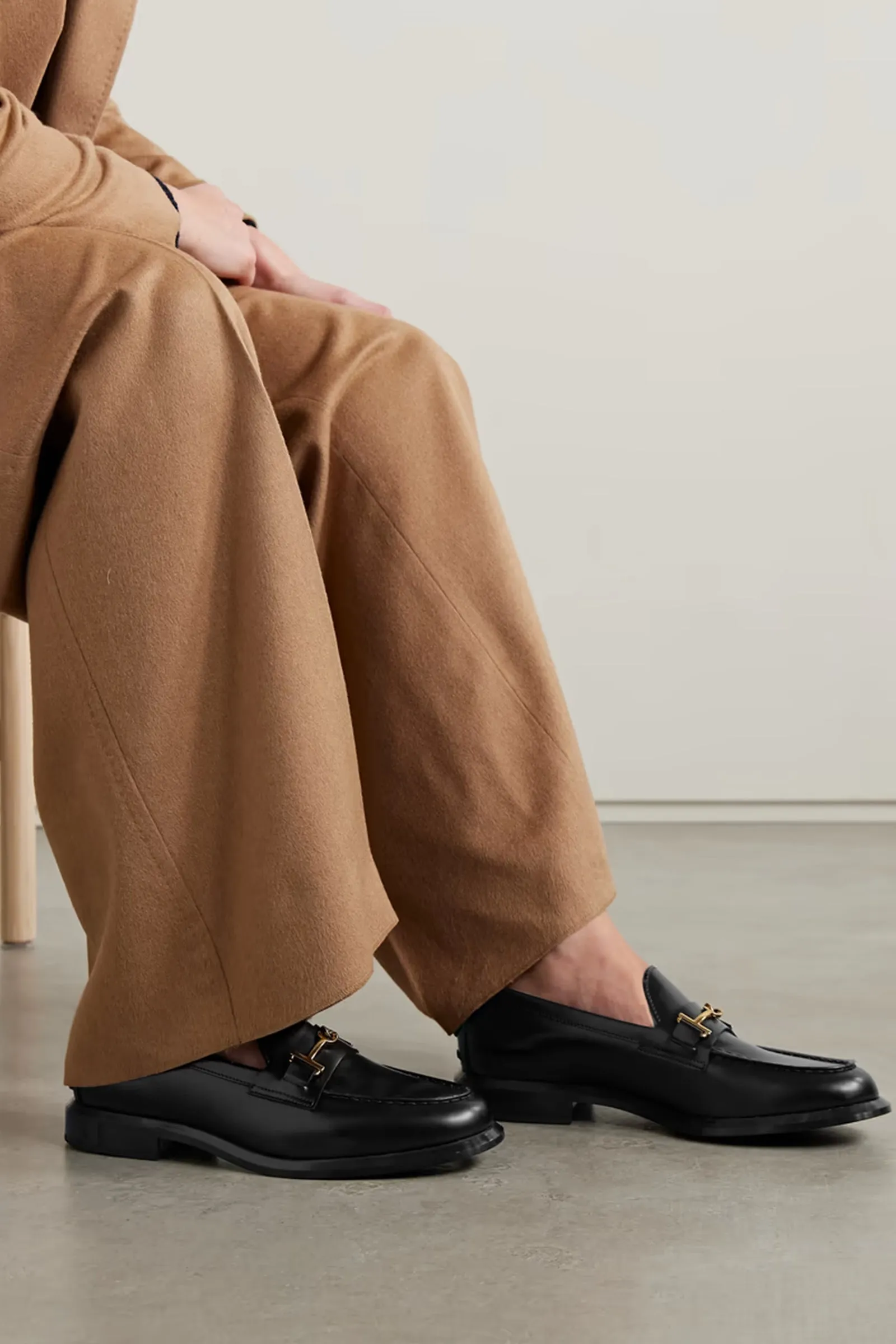 Gomma Embellished Glossed-leather Loafers