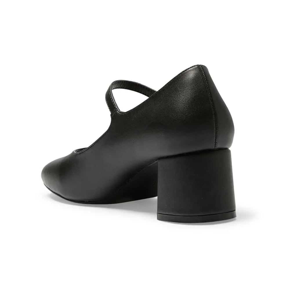 Nyla Heel in Black Smooth