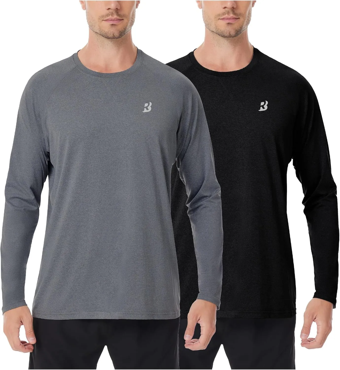Roadbox UPF 50  Sun Shirts for Men, UV Protection Long Sleeve Swim Shirt, Lightweight Rash Guard for Fishing Hiking Running