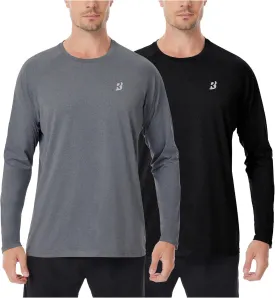 Roadbox UPF 50  Sun Shirts for Men, UV Protection Long Sleeve Swim Shirt, Lightweight Rash Guard for Fishing Hiking Running
