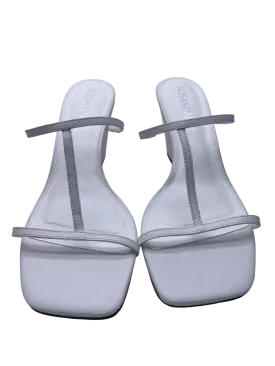 Sosandar White Open Toe Heels UK 8
